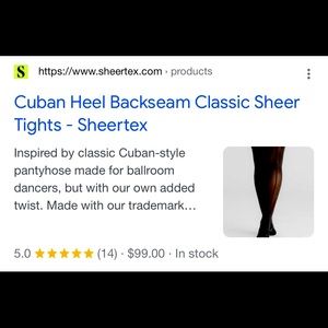 Sheertex Cuban Heel Tights